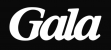 Firmenzeichen der Zeitschrift Gala in schwarz-weiss dargestellt.